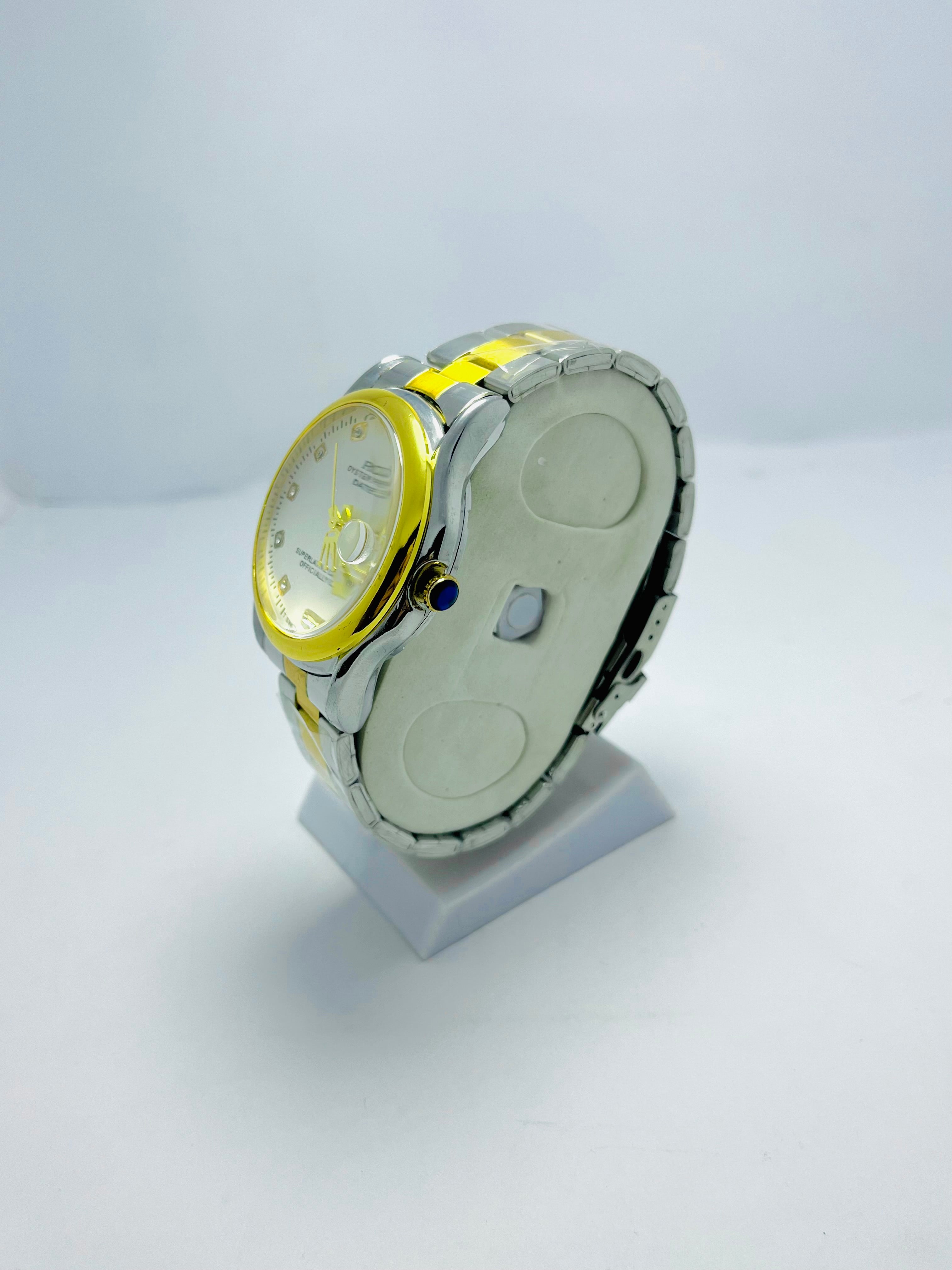 ROLEX WATCH WITH WHITE DIAL AND STRAP WITH PREMIUM QUALITY