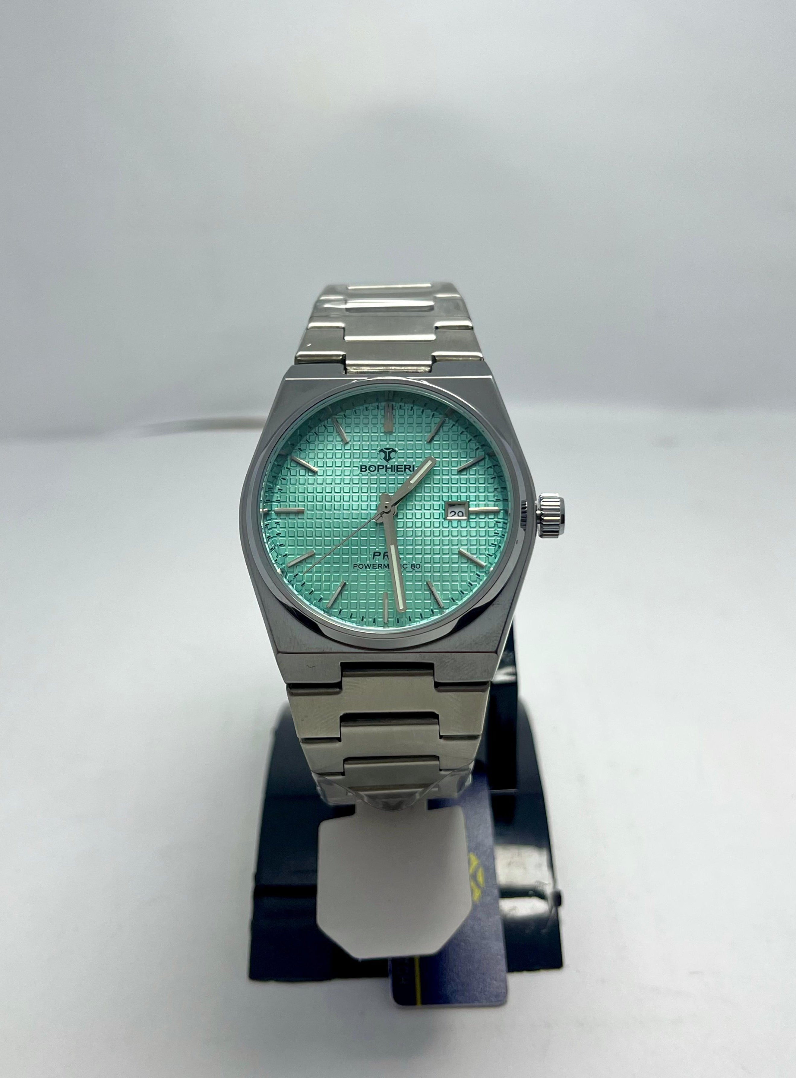 BOPHIERI WATCH 
PRX TIFNY dial with silver chain